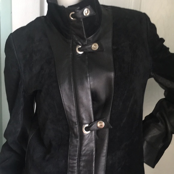 Michaela Fur leather Coat Jacket OMG so Chic - Picture 6 of 12